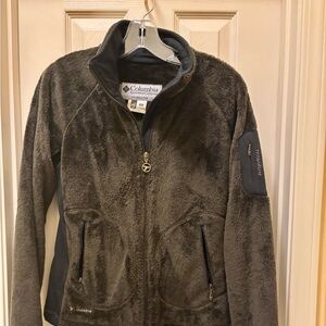 Columbia Dark Brown Fleece Zip Front Jacket